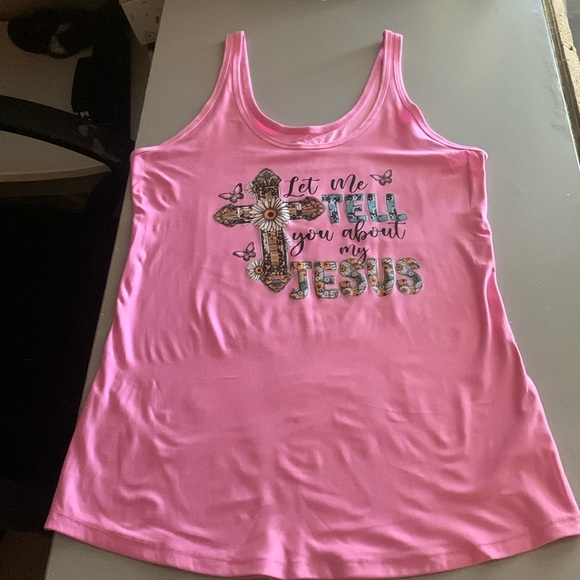 Large, sleeveless,Custom Taylor Made by CAT, Let me tell you about my Jesus!! - Picture 1 of 5